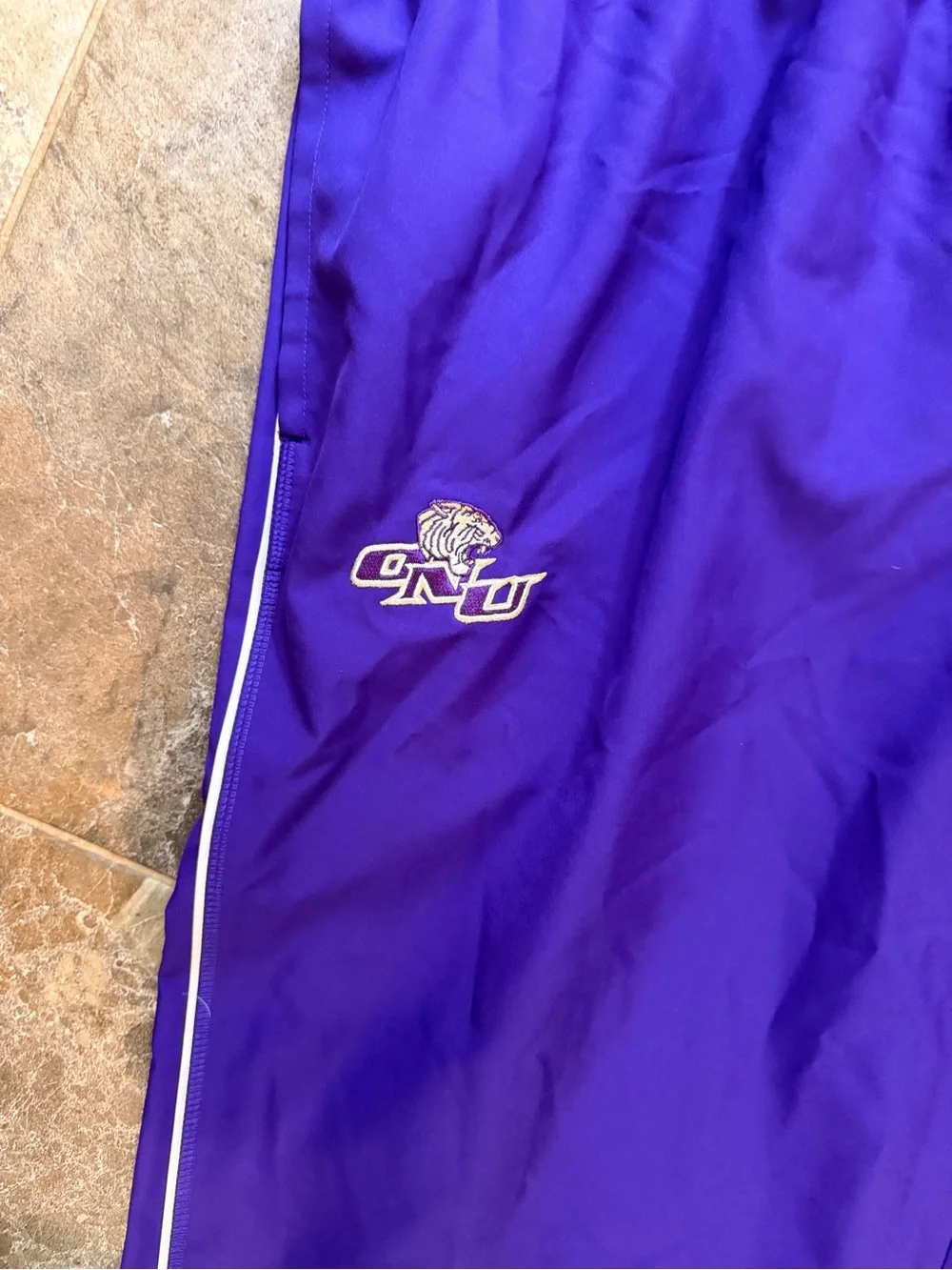 Nike Dri-FIT Olivet Nazarene University ONU Tiger Track Pants Men’s XLT Purple